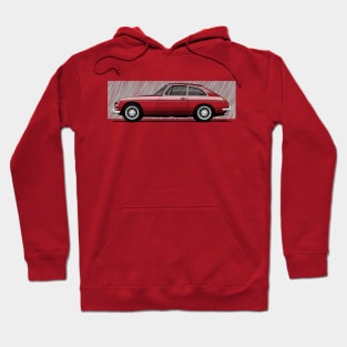 My drawing of the MGB GT transparent with background Hoodie